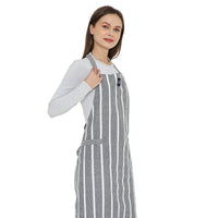 Cotton Roma Grey Stripes Apron (Pack of 1)
