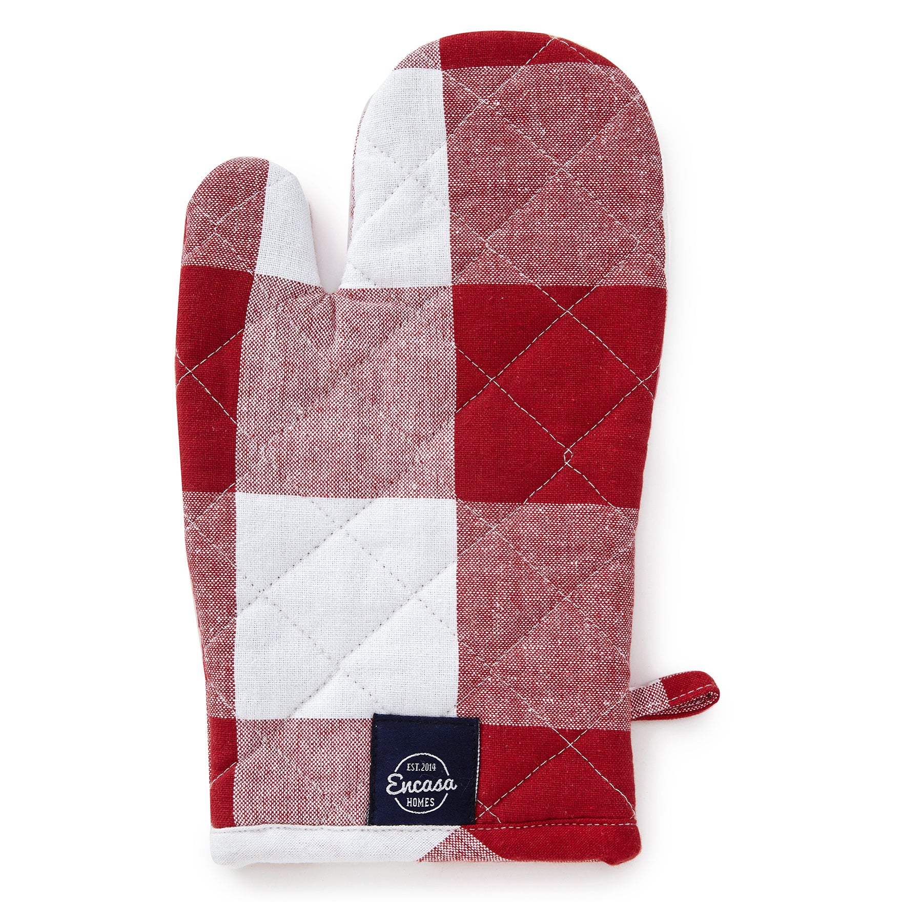 Cotton Buffalo Red Checks Oven Gloves (Pack of 2)