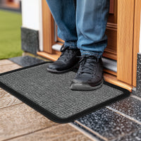 Polypropylene Main Door Entrance Mats Welcome Mat with Rubber Border | Anti Slip Rubber Backing | Ideal for Home, Outdoor, Balcony, Office | Pack of 1