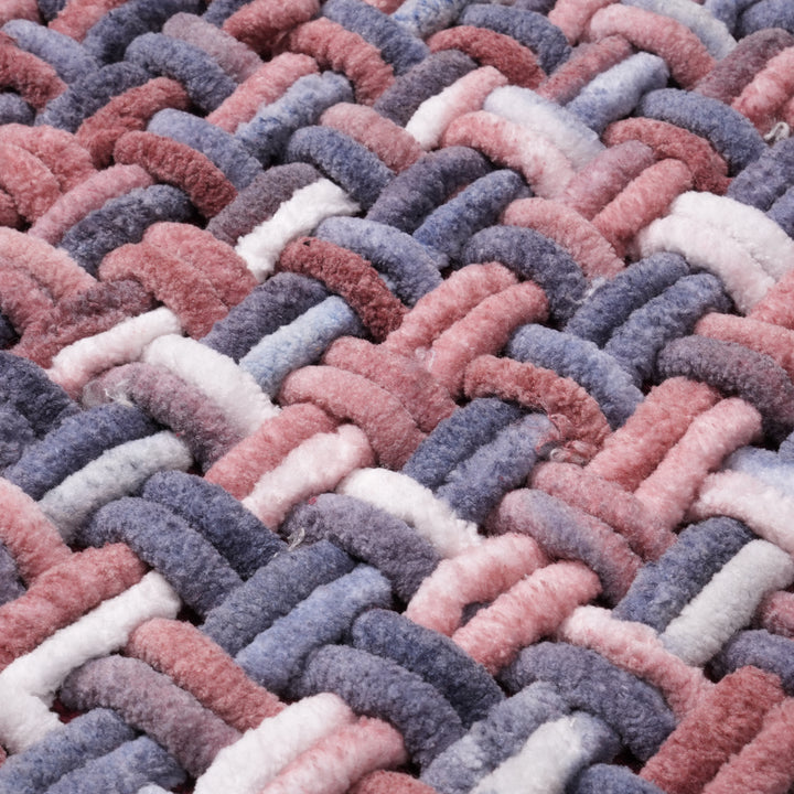 Cotton Multicolor Bathmat (Pack of 1)