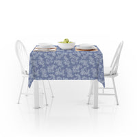 Cotton Blue Table Cloth (Pack of 1)