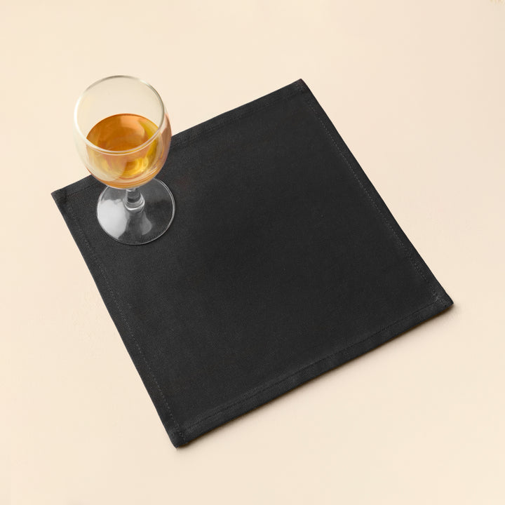Cotton Charcoal Grey Table Napkins (Pack of 12)