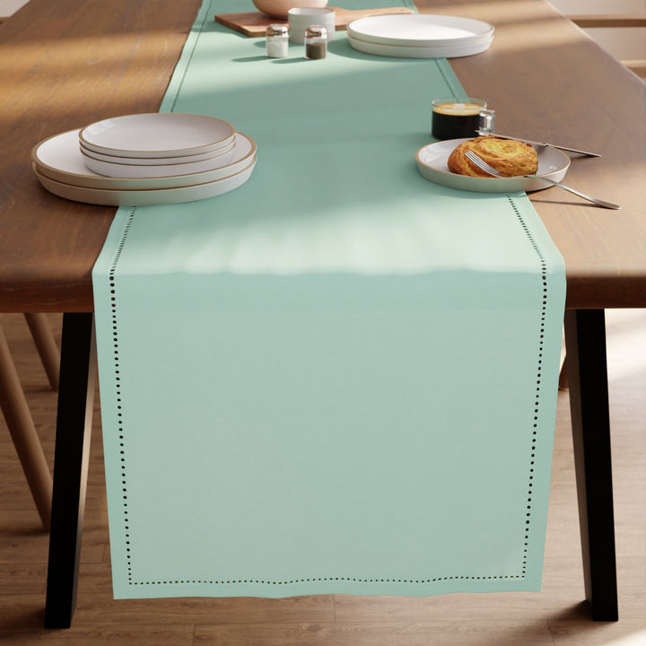 Cotton Mint Green Table Runner (Pack of 1)