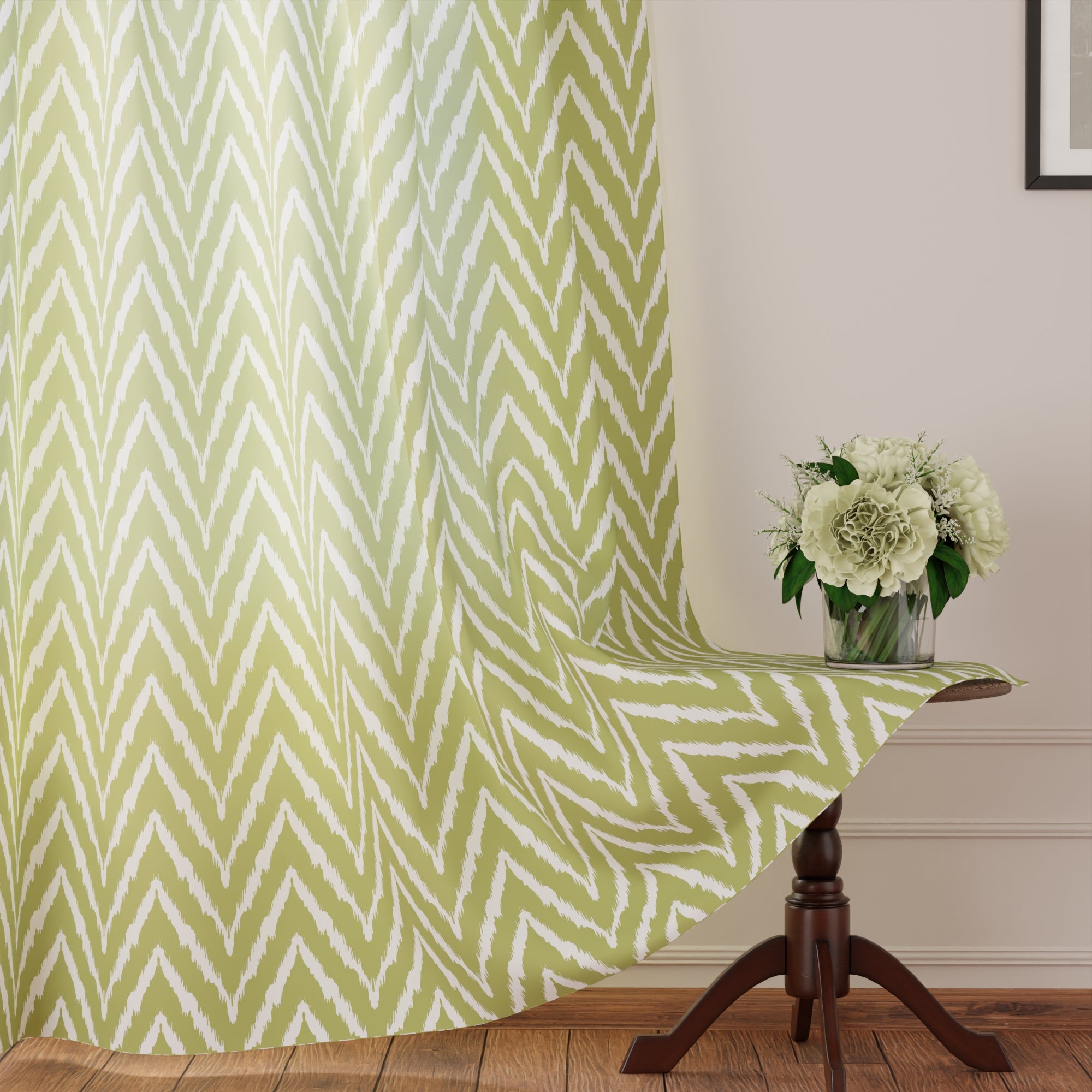 Micro Fire Sage Curtain (Pack of 2)