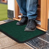 Polypropylene Main Door Entrance Mats Welcome Mat with Rubber Border | Anti Slip Rubber Backing | Ideal for Home, Outdoor, Balcony, Office | Pack of 1
