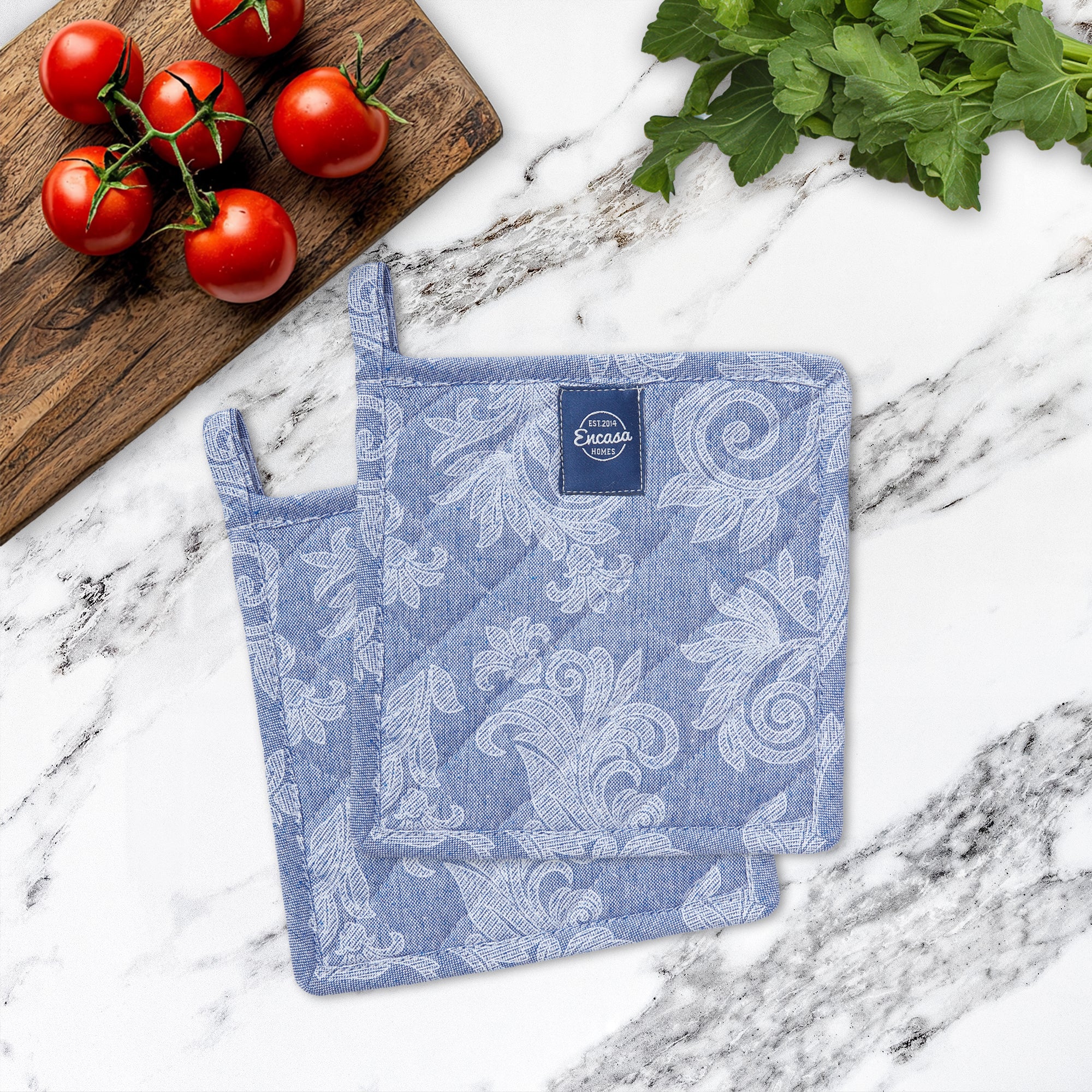 Cotton Blue Potholder (Pack of 2)