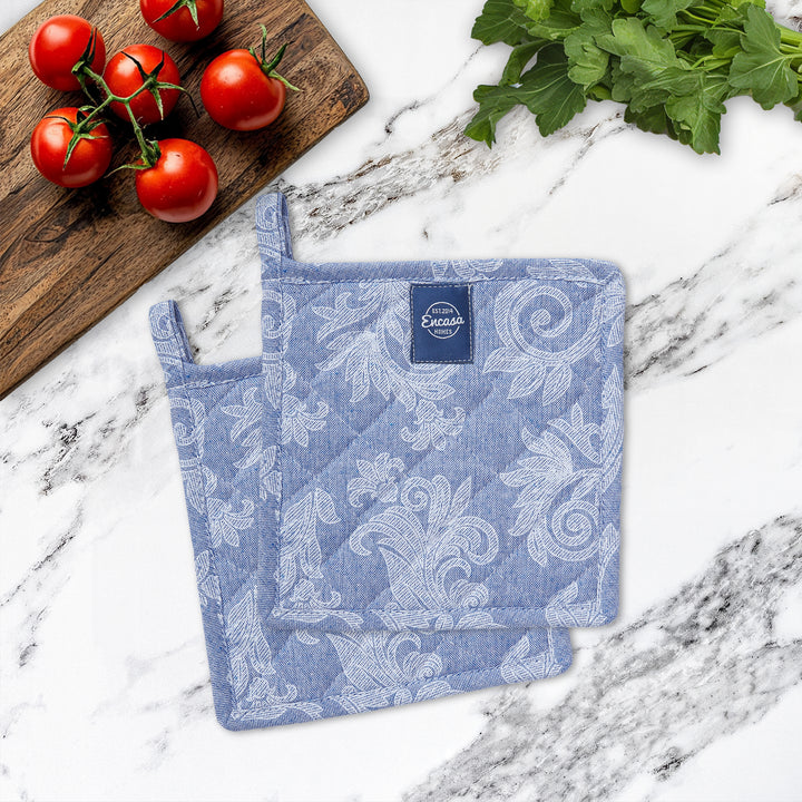 Cotton Blue Potholder (Pack of 2)