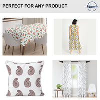 Printed Satin Fabric by Meter | Wide - 58 Inch Width (147 cm) | Soft Polyester Cloth for Curtains, Cushion Covers, Dresses, Kurtis, Crafts, Craft Sewing & Home Decor