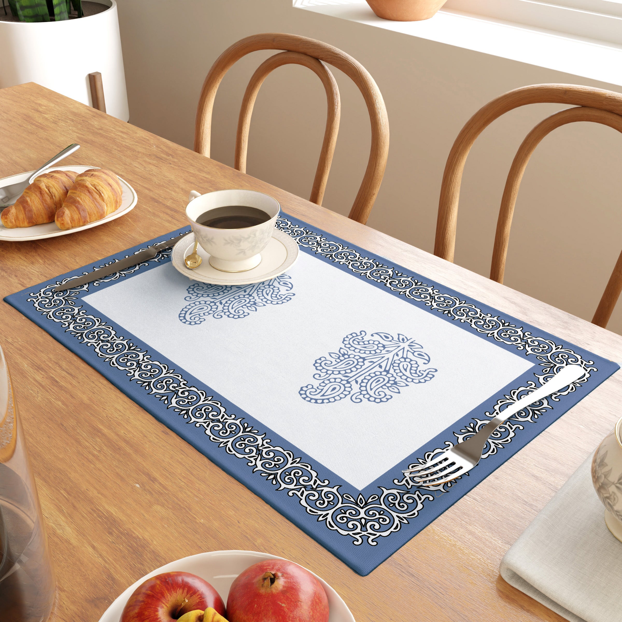 Cotton Indigo-01 Placemat (Pack of 6)