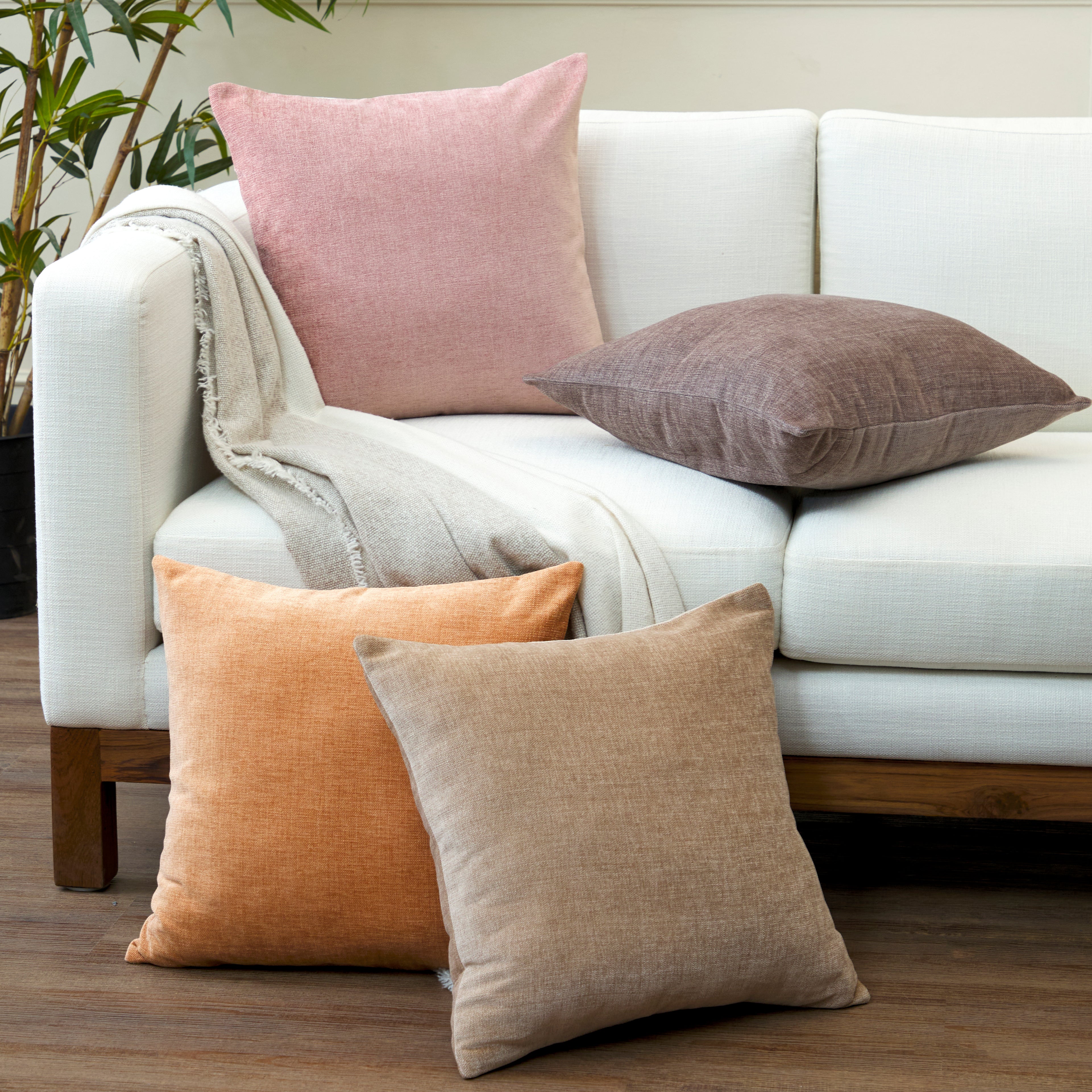 Chenille Buff Cushion Cover (Pack of 2)