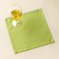 Cotton Lime Green Table Napkins (Pack of 12)