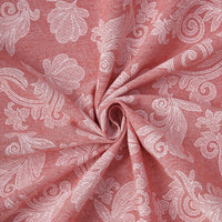 Chambray Cotton Floral Red Cushion Cover (Pack of 2)