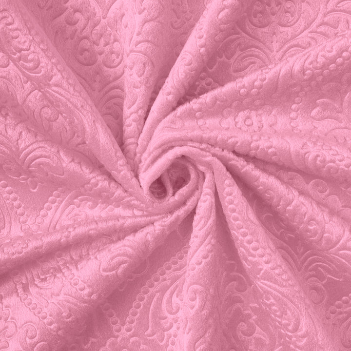 Embossed Velvet Pink Cushion Cover (Pack of 2)