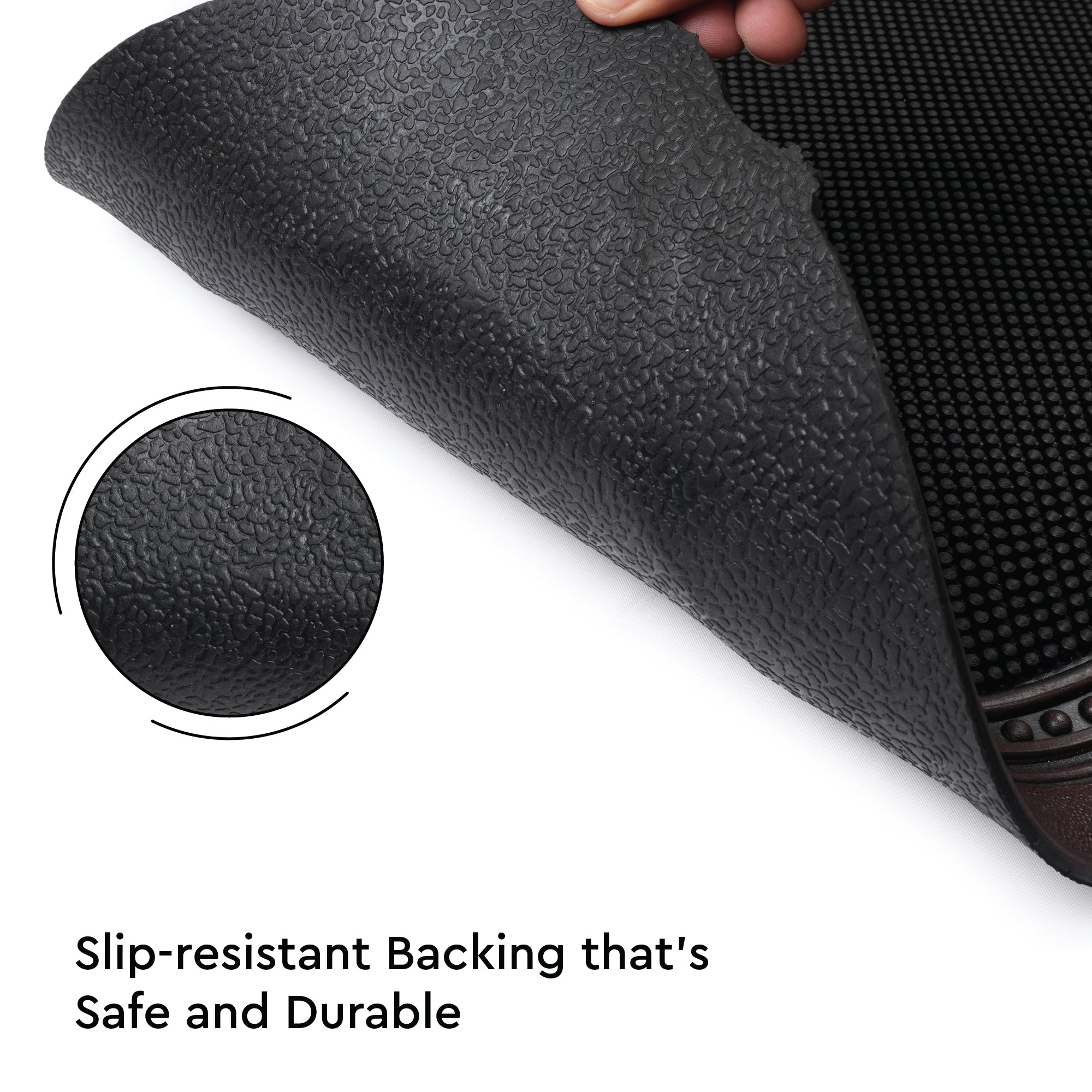 Rubber Shower Mats Heavy Duty Anti-Skid Floor Mats for Door, Bathroom, Kitchen & Home Entrance | PVC Non-Slip Drainage Mat for Wet & Dry Areas