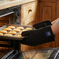 Cotton Full Black Oven Glove & Pot Holder