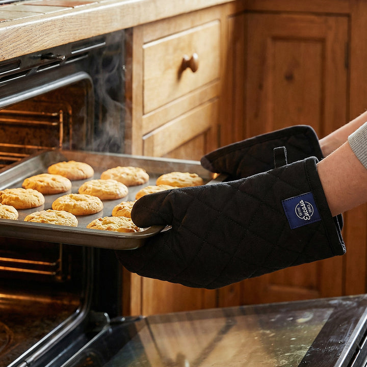 Cotton Full Black Oven Glove & Pot Holder