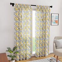 Polyester Dry Leaves Curtain (Pack of 2)