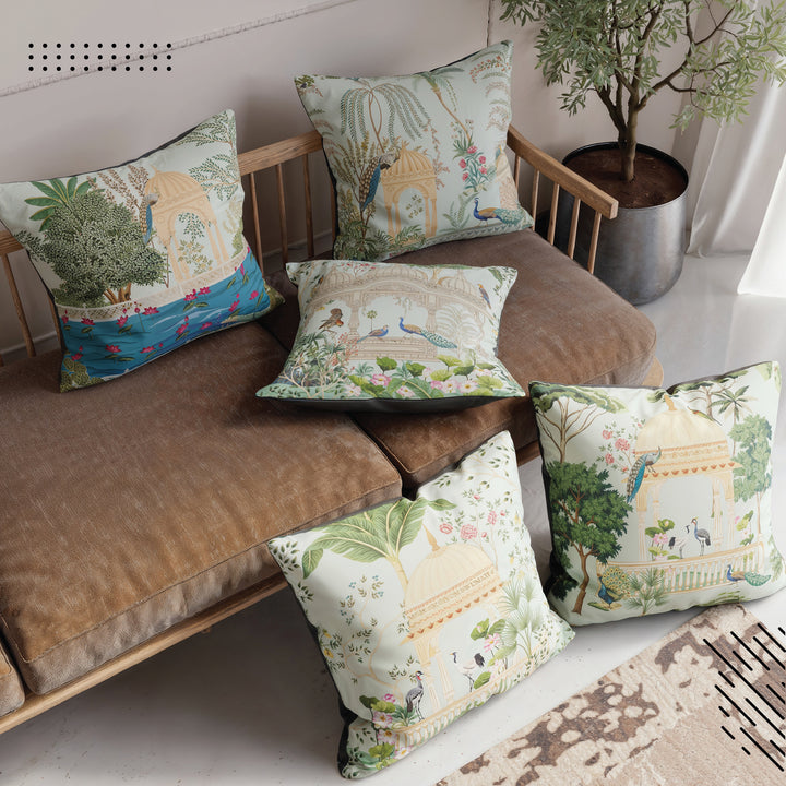 Polyester Mughal-02 Cushion Cover (Pack of 5)