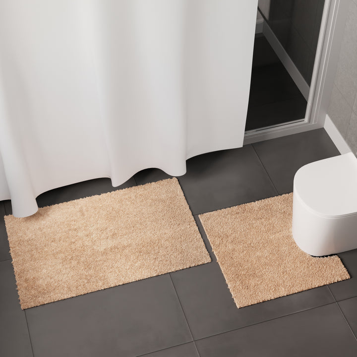 Cotton Beige Bathmat (Pack of 2)