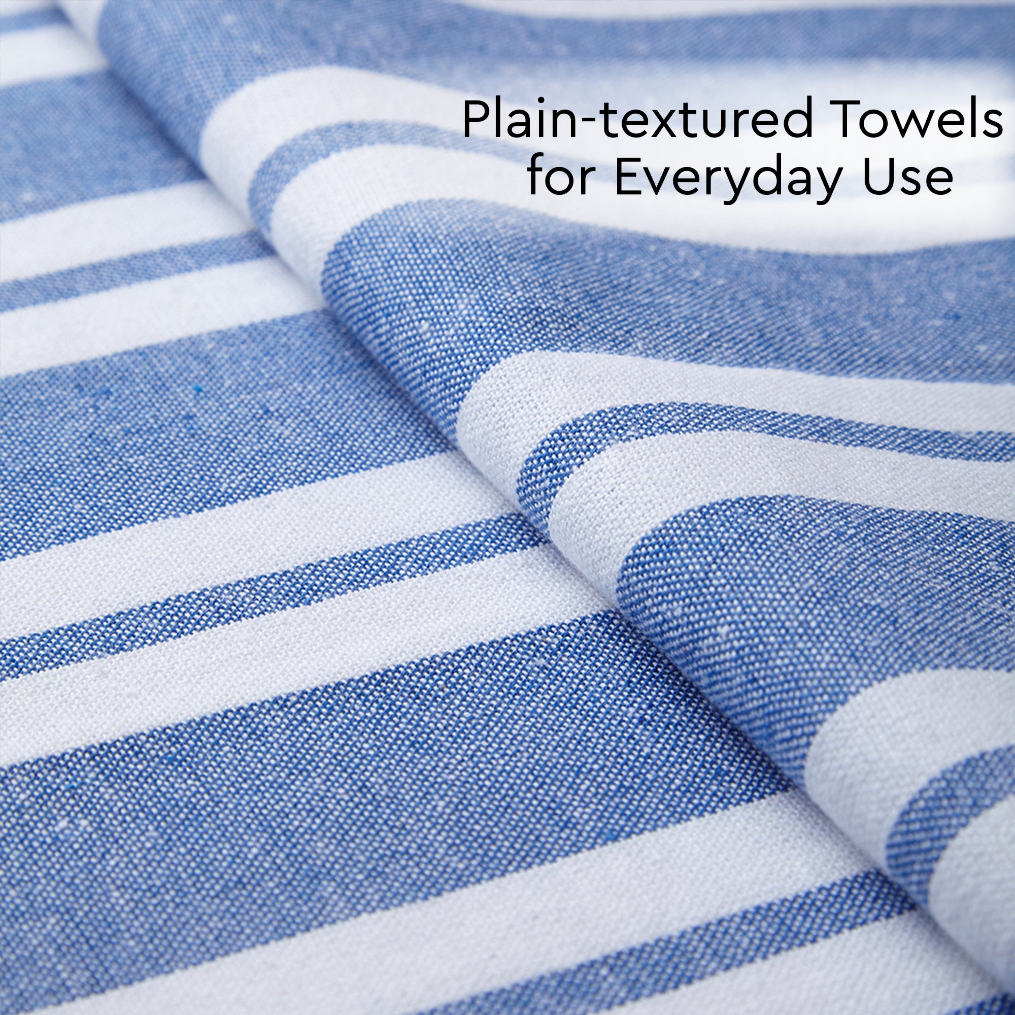 Cotton Franca Blue Stripes Kitchen Towel (Pack of 4)