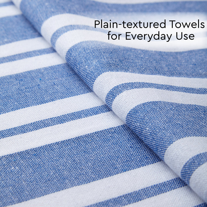 Cotton Franca Blue Stripes Kitchen Towel (Pack of 4)