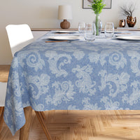 Cotton Blue Table Cloth (Pack of 1)