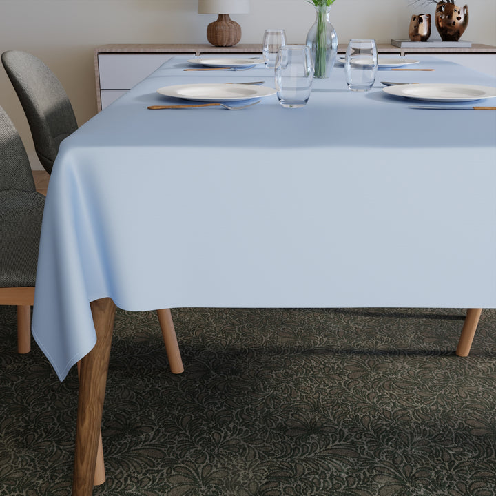 Polyester Blue Table Cloth (Pack of 1)