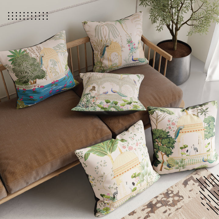 Polyester Mughal-03 Cushion Cover (Pack of 5)