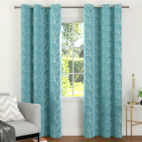 Blackout Polyester Fabric by Meter, 100x122 cm | Blocks Light, Heat & Noise, For Curtains, Cushion Covers, Door & Window Drapes - Foil Star Print