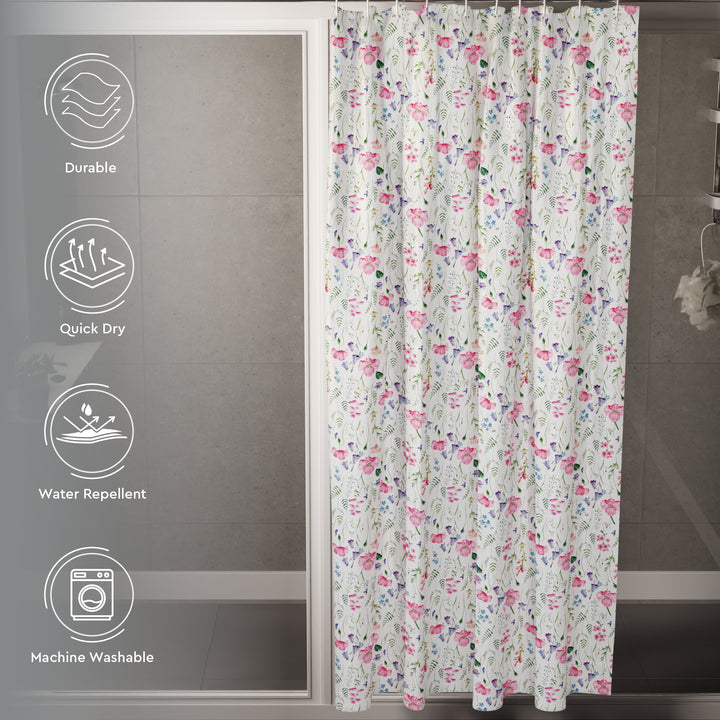 Polyester Garden Shower Curtain (Pack of 1)