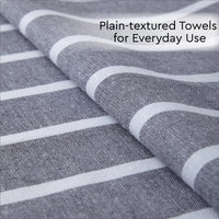 Cotton Roma Grey Stripes Kitchen Towel (Pack of 4)