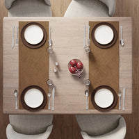 Quilted Velvet Tan Table Runner