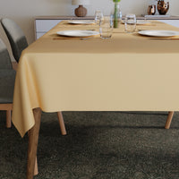 Polyester Beige Table Cloth (Pack of 1)