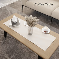 PVC Leather Cream Table Runner (Pack of 1)