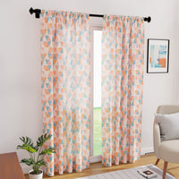 Micro Big Triangles Apricot Curtain (Pack of 2)