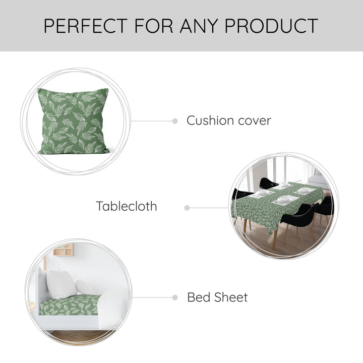 20s Sheeting Green Big Leaves Fabric (1 Meter)