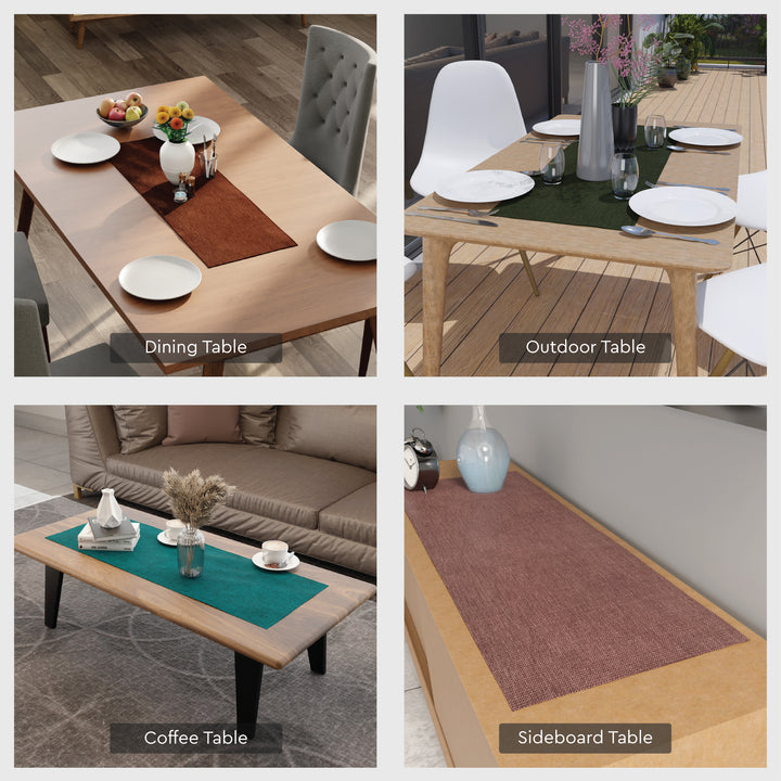 Chenille Natural Table Runner