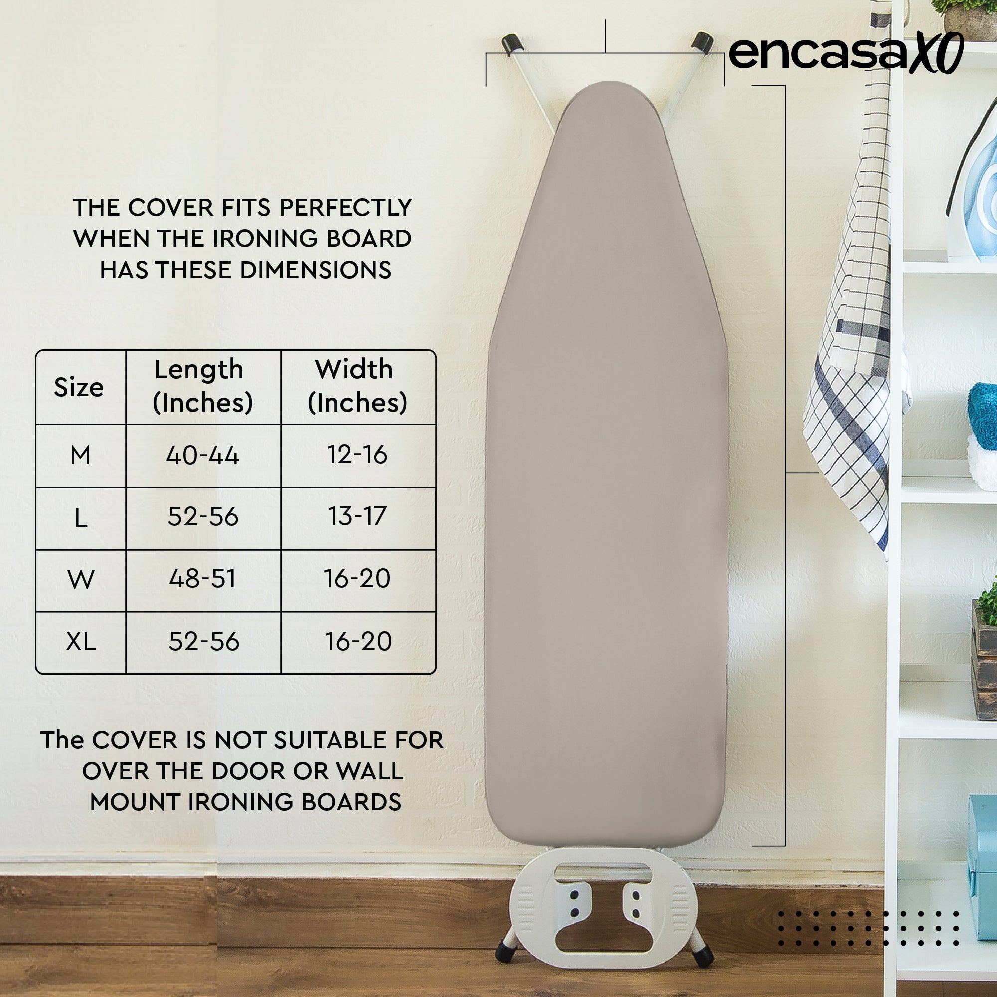 Canvas White Ironing Board Cover