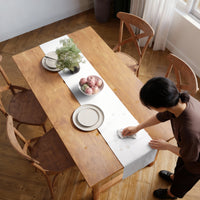 Spun Polyester White Table Runner (Pack of 1)