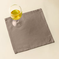 Cotton Taupe Table Napkins (Pack of 12)