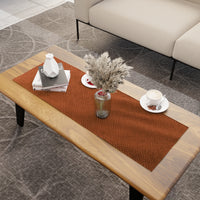 Quilted Velvet Orange Table Runner