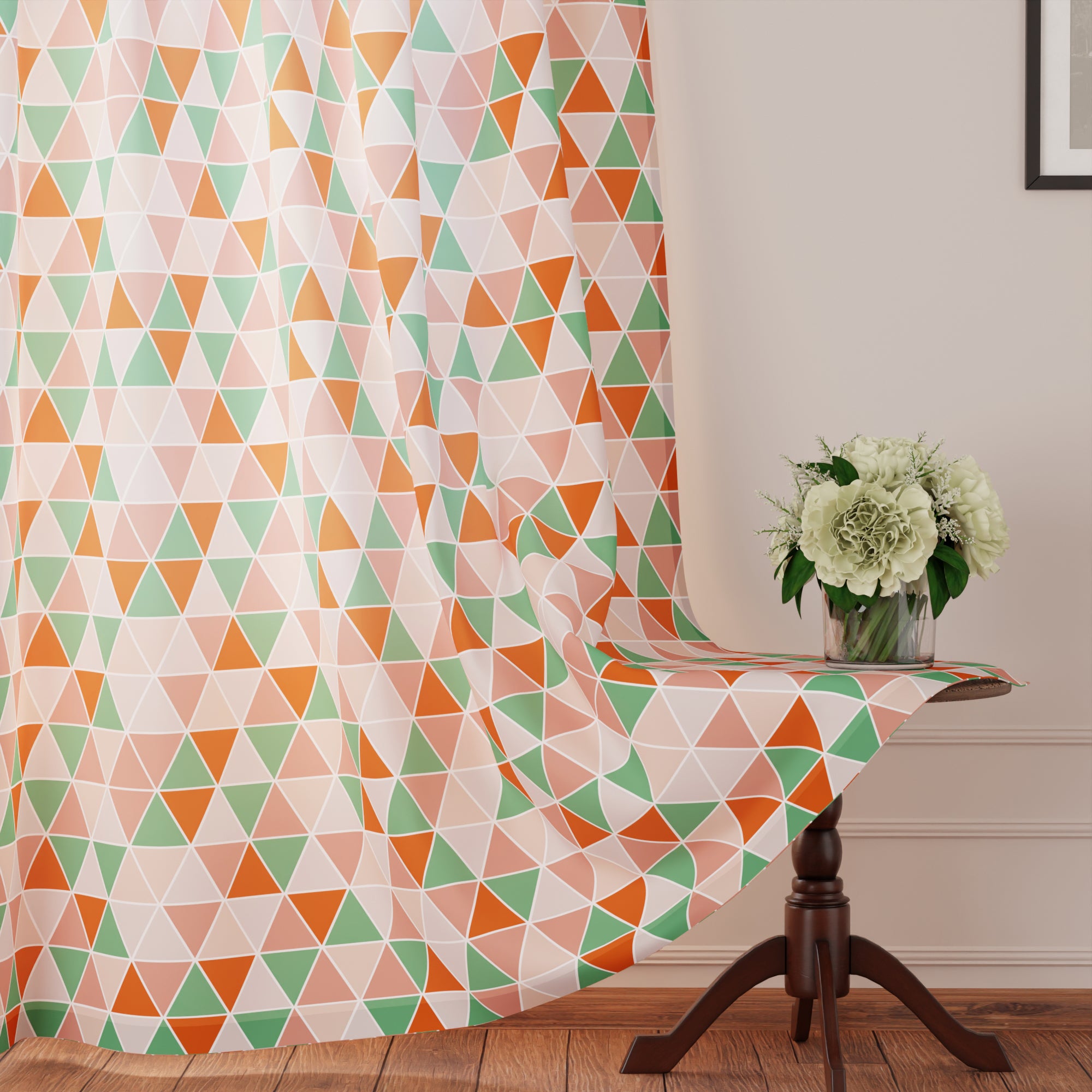 Micro Big Triangles Tomato Curtain (Pack of 2)