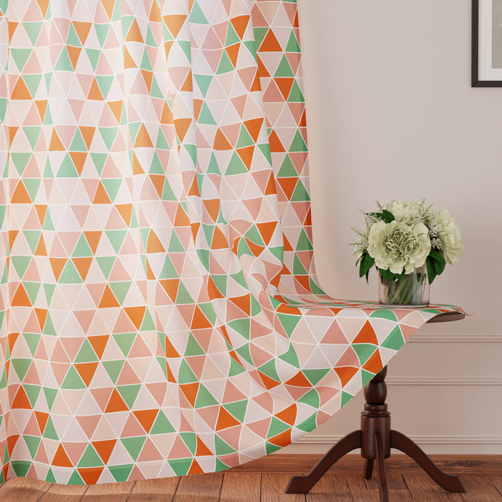 Micro Big Triangles Tomato Curtain (Pack of 2)