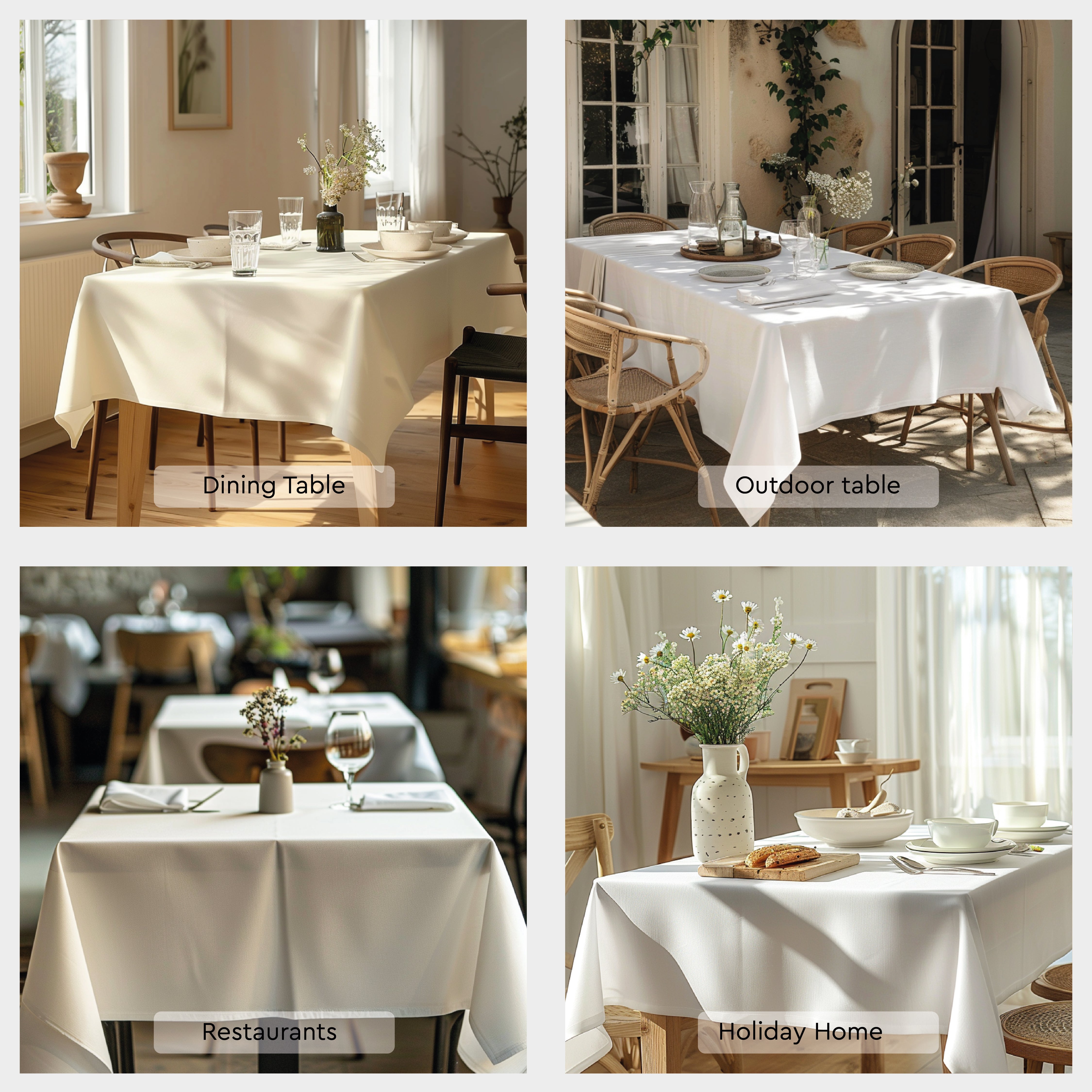 Cotton Mint Green Table Cloth (Pack of 1)