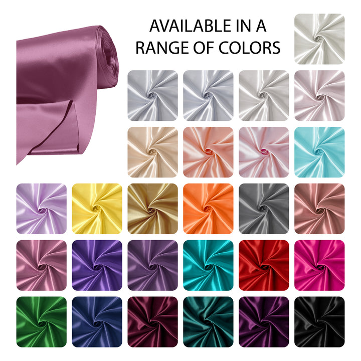 Silky Satin Fabric Material By Meter | 110 Cm Width, Silk & Shiny Fabrics | Fabric For Scrunchies, Dress, Pillowcases, Pajamas, Evening Dress, DIY