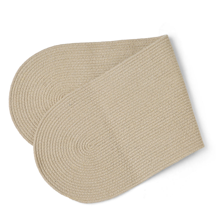 Cotton Beige Table Runner (Pack of 1)