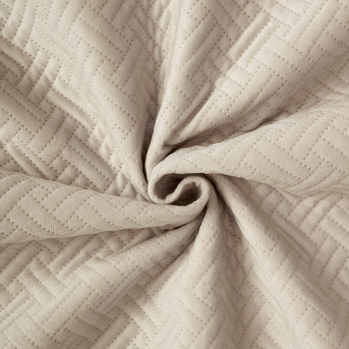 Quilted Polyester Fabric Beige Fabric