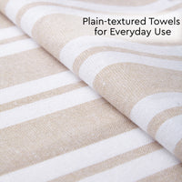 Cotton Franca Beige Stripes Kitchen Towel (Pack of 4)
