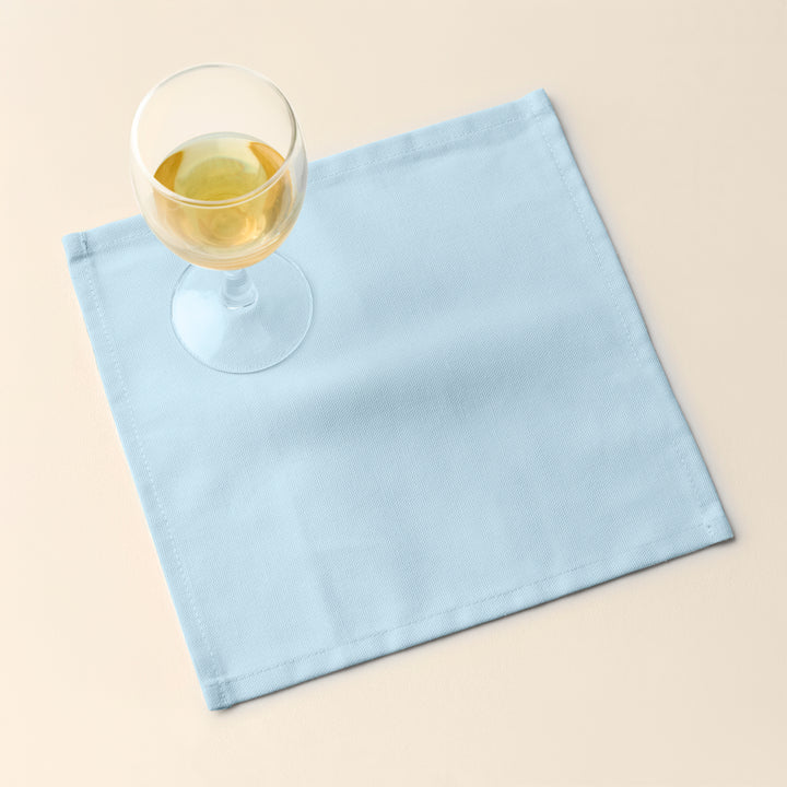 Cotton Ice Blue Table Napkins (Pack of 12)