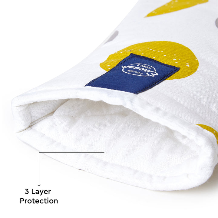 20s Sheeting Yellow Moon Oven Gloves (Pack of 2)